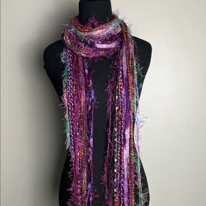 Multicolor Fringe Scarf